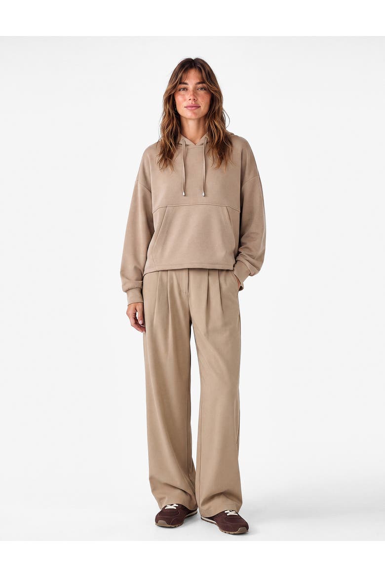 Kangaroo Pocket Hoodie, Main, color, BEIGE