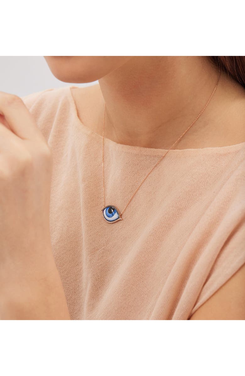 LITO Grand Bleu Diamond Necklace, Alternate, color, Blue