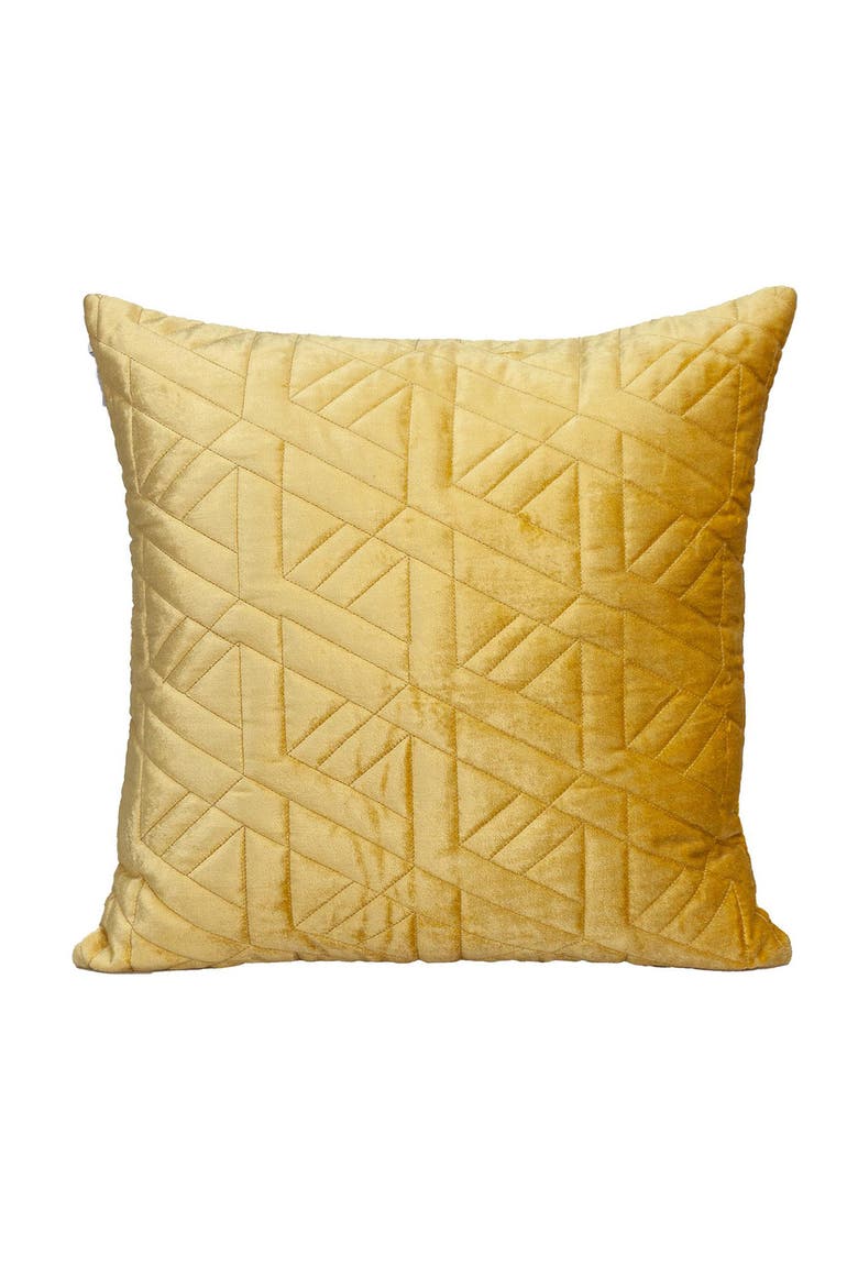 Delta Topstitched Throw Pillow, Main, color, YELLOW