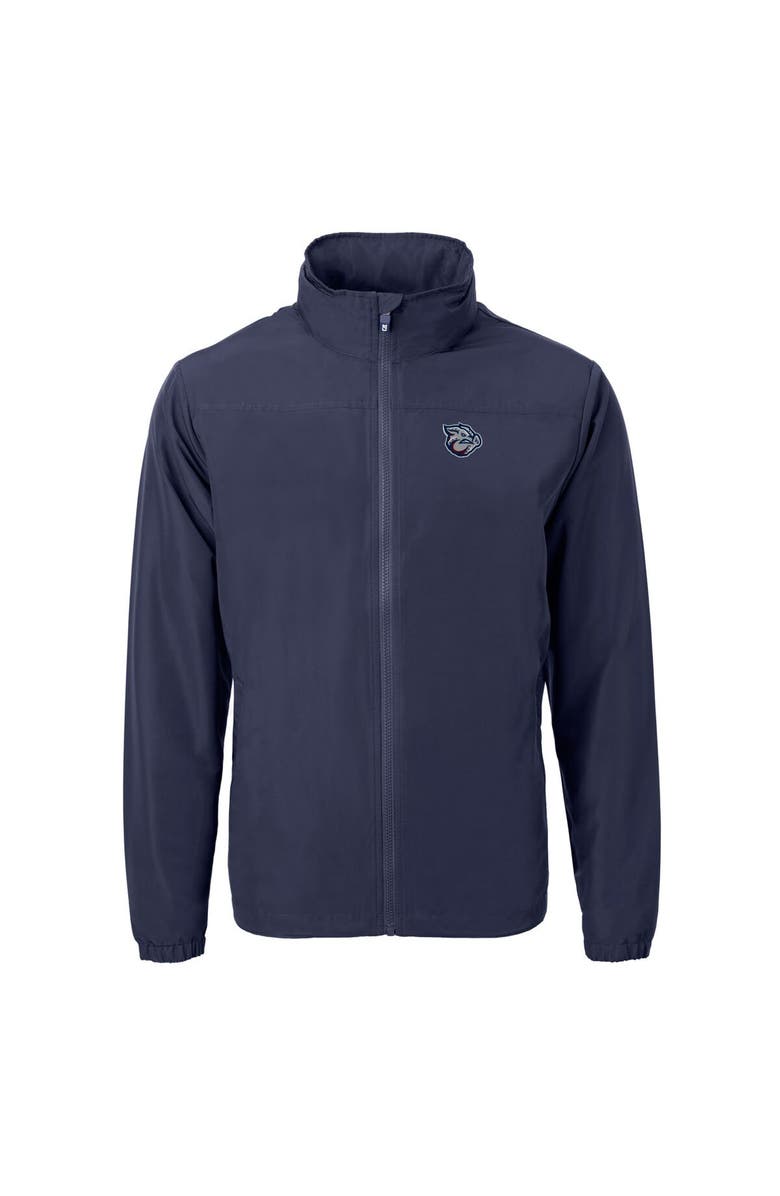 Cutter & Buck Men's Cutter & Buck Navy Lehigh Valley IronPigs Charter Eco Recycled Full-Zip Jacket, Alternate, color, 