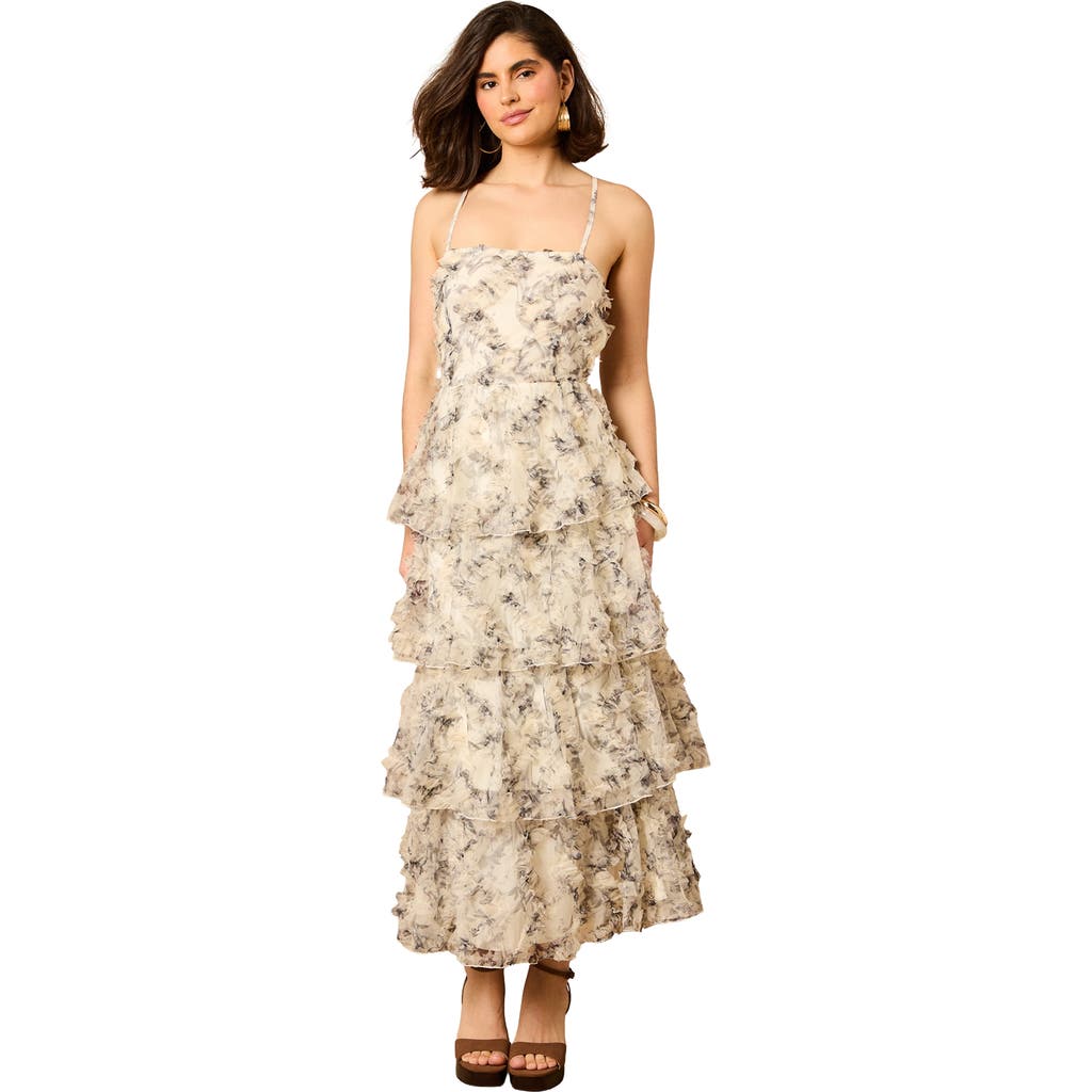 Oasis Floral Textured Strappy Midaxi Dress in Mono  product