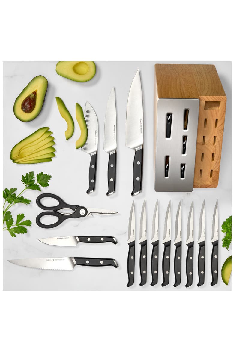 Premier SharpIN Edgetech™ 15-Piece Knife Block Set, Alternate, color, BLACK
