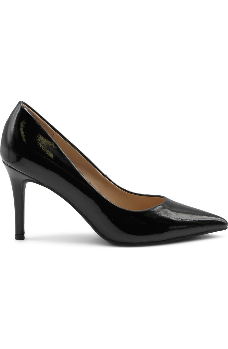 Charles David Geno Pointed Toe Pump, Alternate, color, Black Patent