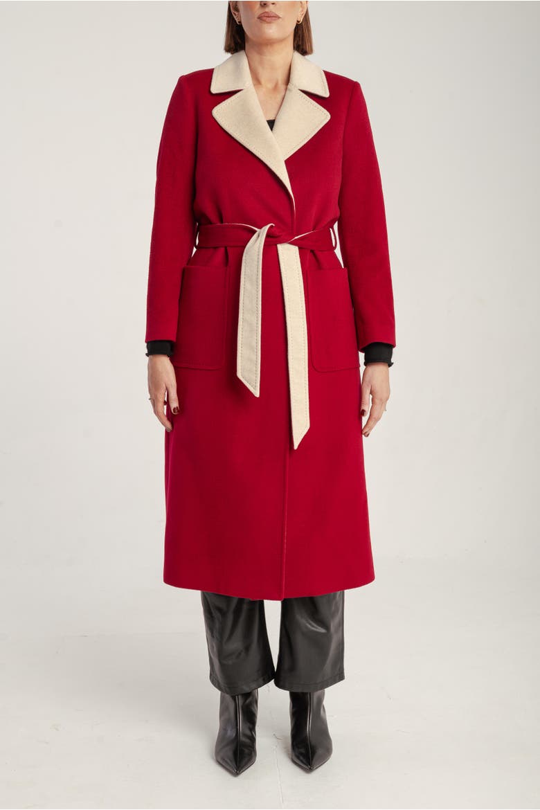 Cashmere Belted Wrap Coat, Main, color, V2_bordeaux_cream