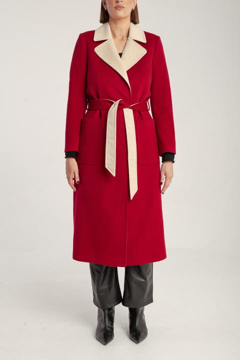 Cashmere Belted Wrap Coat