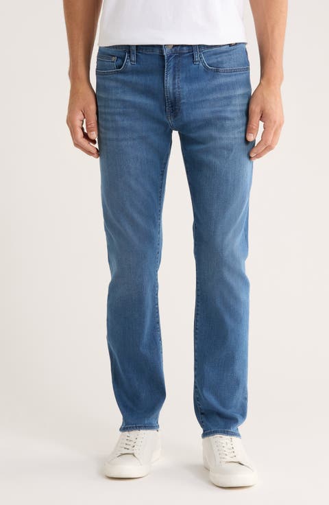 Zach Straight Leg Jeans (Mid Brushed Supermove) (Regular & Big)