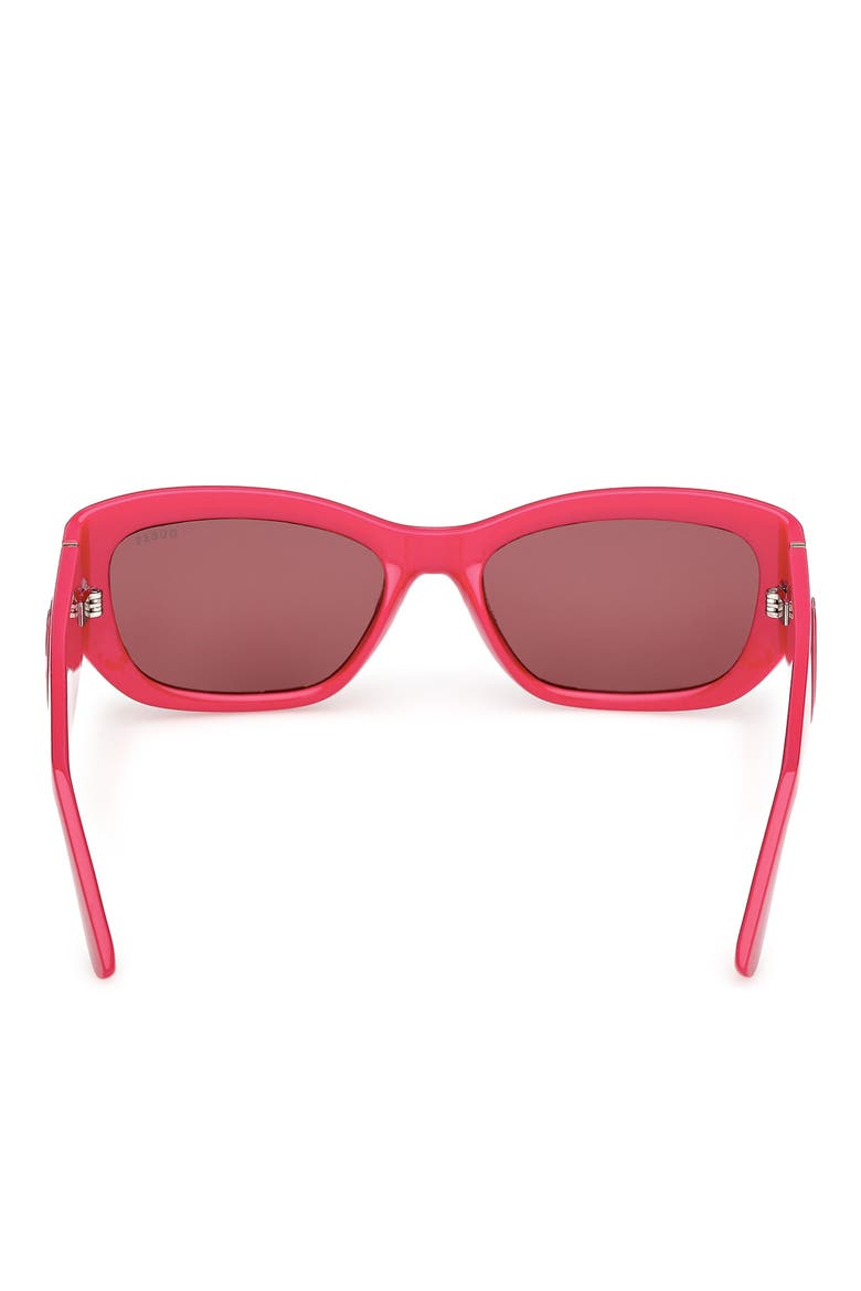 Rectangular Sunglasses, Alternate, color, SHINY PINK / BORDEAUX