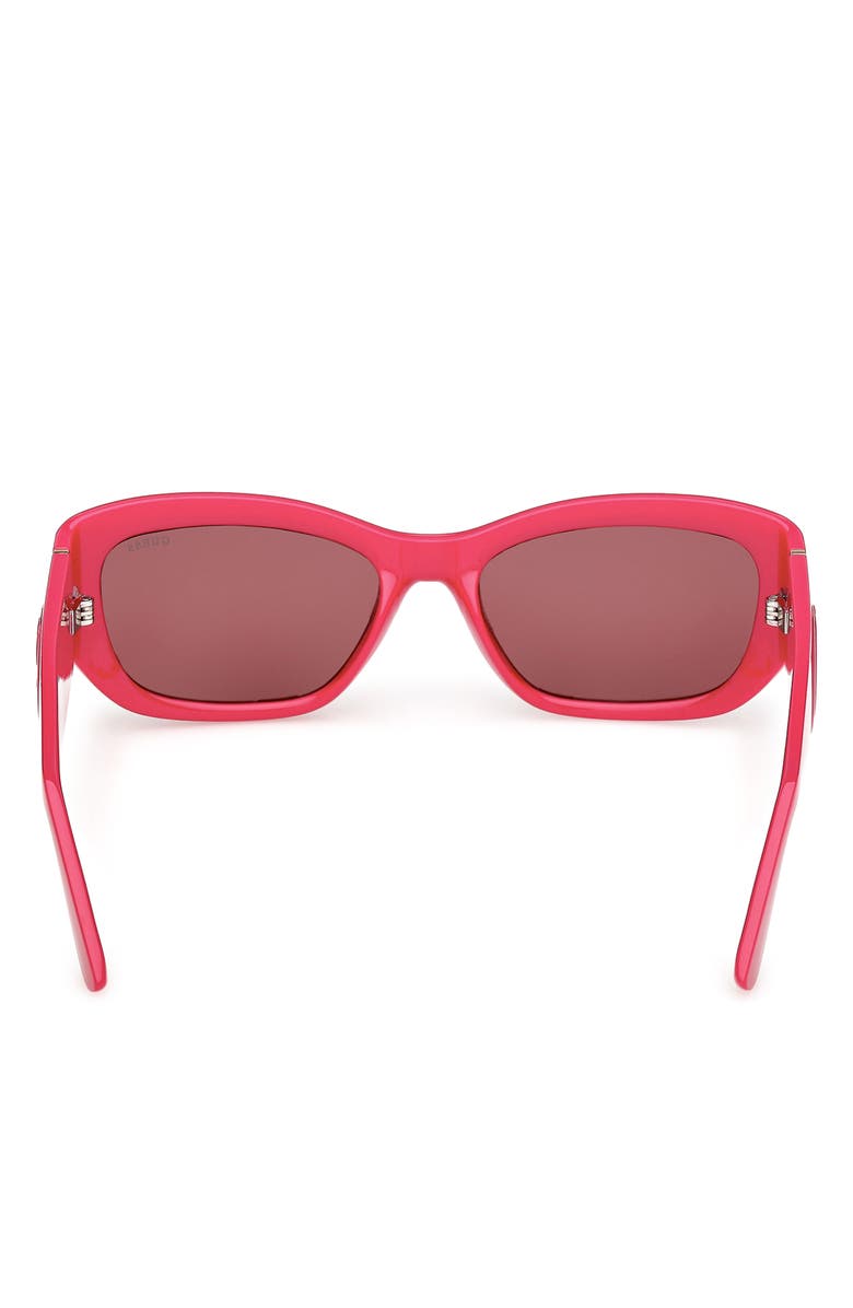 GUESS Rectangular Sunglasses, Alternate, color, Shiny Pink / Bordeaux