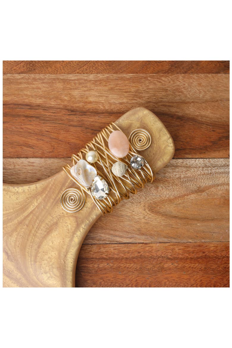 Embellished Chips & Dip Board, Alternate, color, PINK GOLD