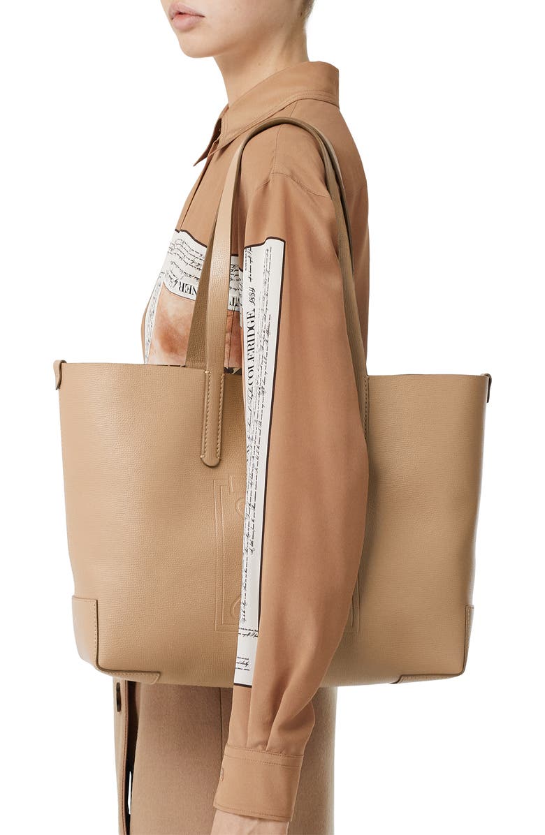 Burberry Embossed Monogram Leather Tote, Alternate, color,