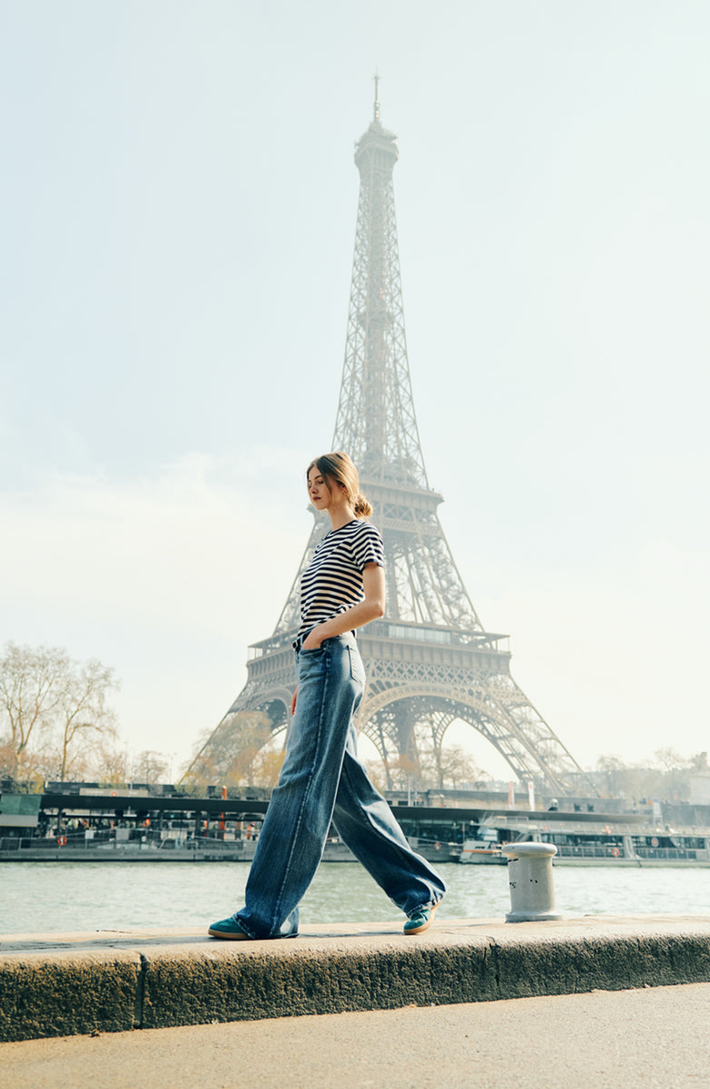 KanCan Venice Mid Rise Wide Leg Jeans, Alternate, color, Dark Wash