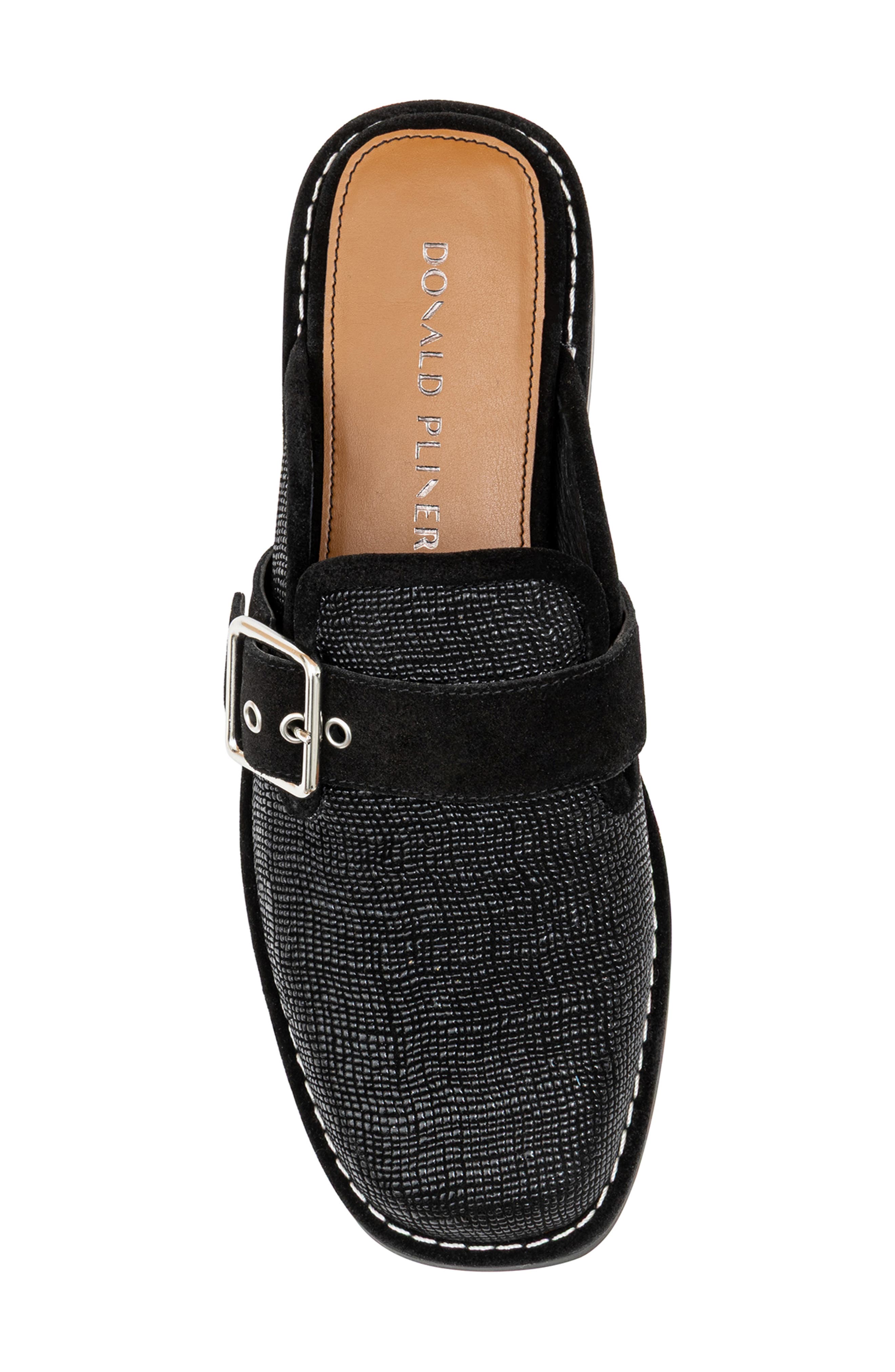 Donald Pliner Buckle Mule, Alternate, color, Black