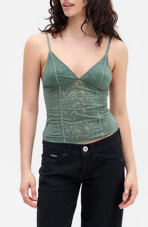 Je'Taime Flocked Velvet Camisole