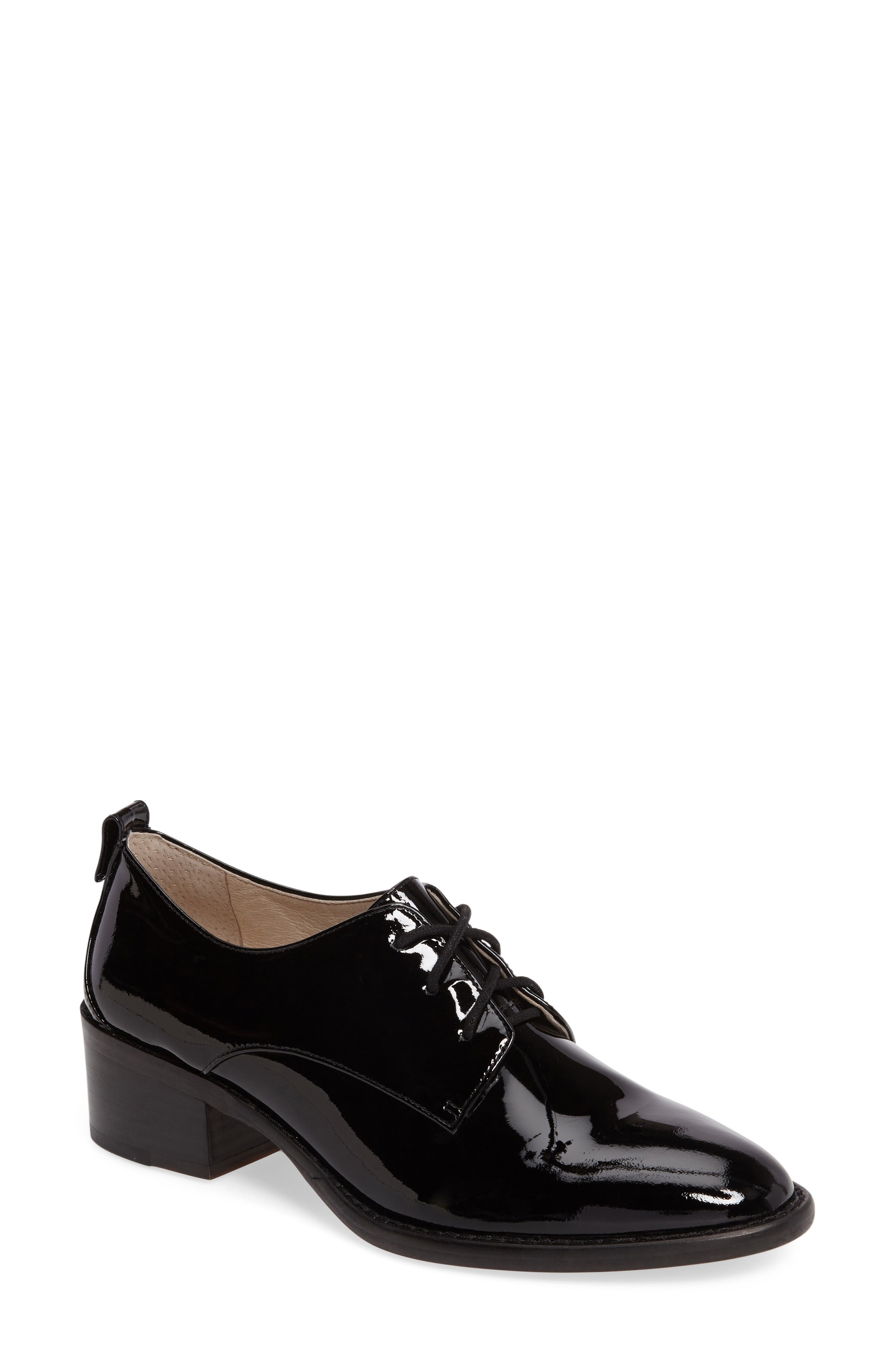 Fenn Lace-Up Oxford, Main, color, BLACK PATENT