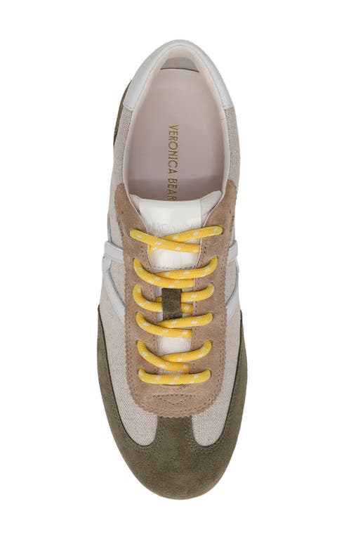 Shop Veronica Beard Riviera Sneaker In Sand/stone Army