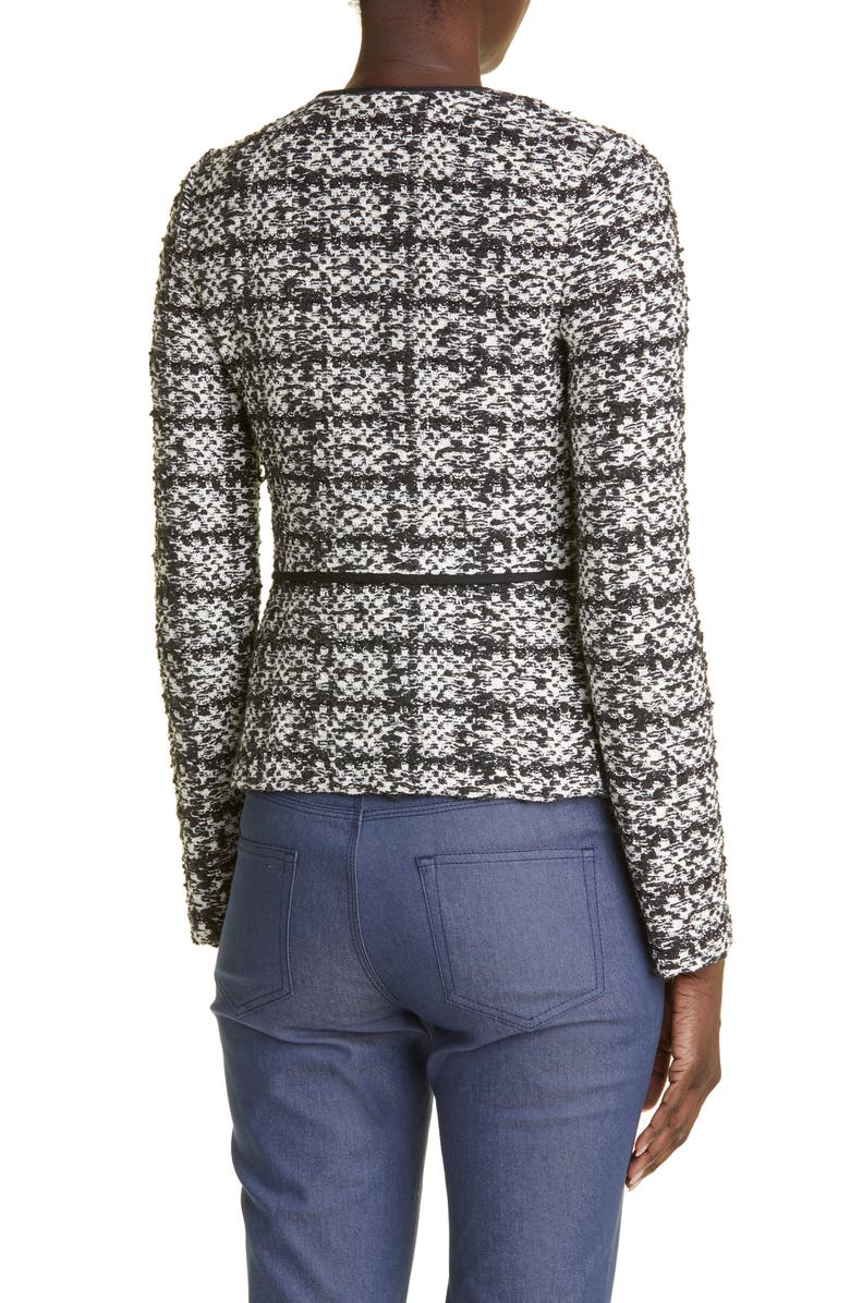 St. John Collection Cotton Blend Tweed Peplum Jacket, Alternate, color, 