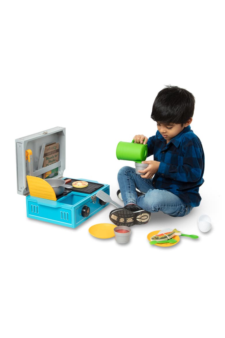 Let's Explore Wooden Camp Stove Playset, Alternate, color, 000