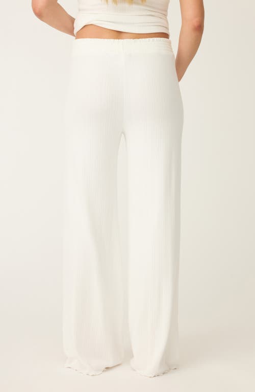 Pj Salvage Pointelle Pajama Pants In White