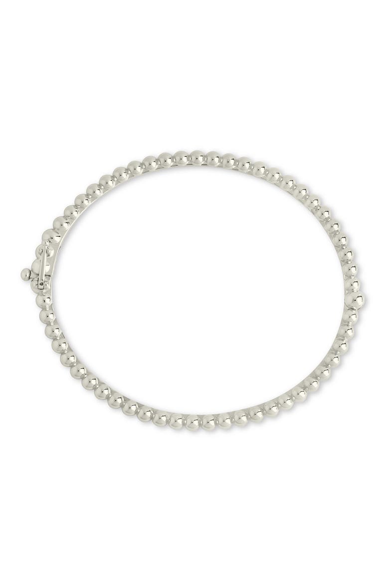 Lorelei Bead Textured Bangle Bracelet, Main, color, SILVER