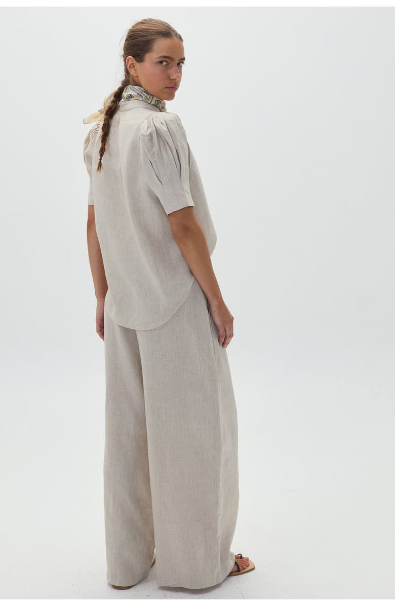 LANHTROPY Athina Linen Shirt, Alternate, color, Natural
