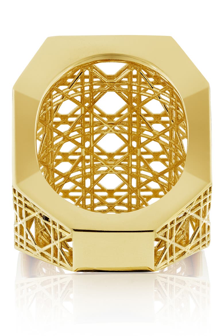 Cane Maxi Ring, Alternate, color, 18K GOLD VERMEIL
