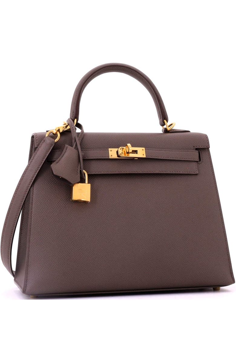 Pre-Owned Hermes Kelly Handbag Grey Epsom with Gold Hardware 25, Alternate, color, Etain