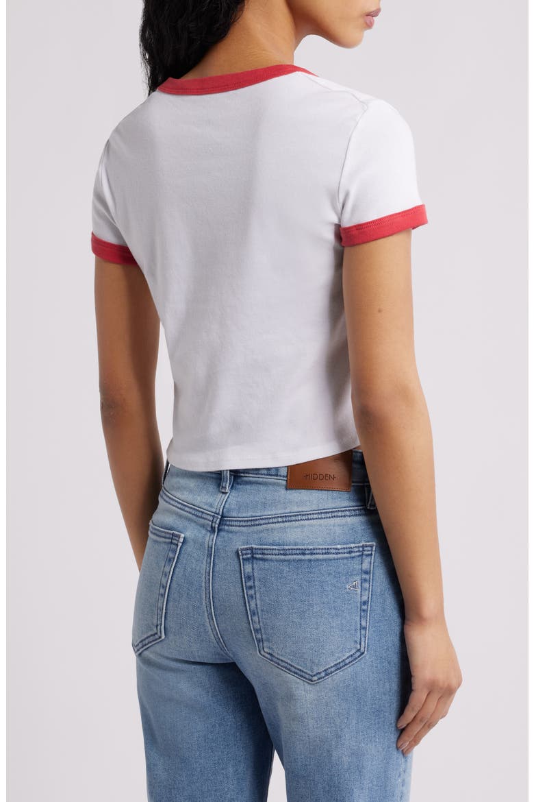 Love's a Gamble Crop Graphic T-Shirt, Alternate, color, RED/ WHITE