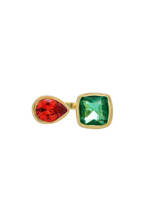 Cubic Zirconia Toi Et Moi Ring