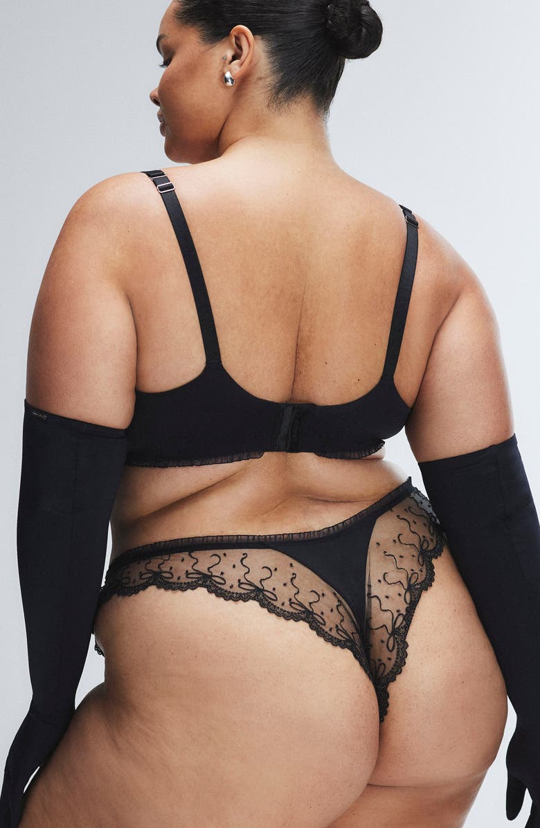 SAVAGE X FENTY Loveline Brazillian Briefs, Alternate, color, Black Caviar