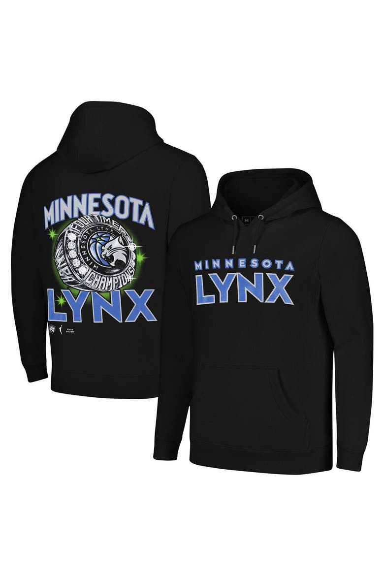Unisex Playa Society Black Minnesota Lynx Pullover Hoodie, Main, color, Black