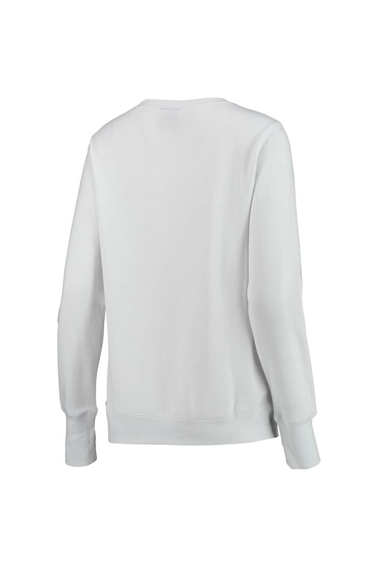 Women's Cuce White Pittsburgh Steelers Victory V-Neck Pullover Sweatshirt, Alternate, color, White