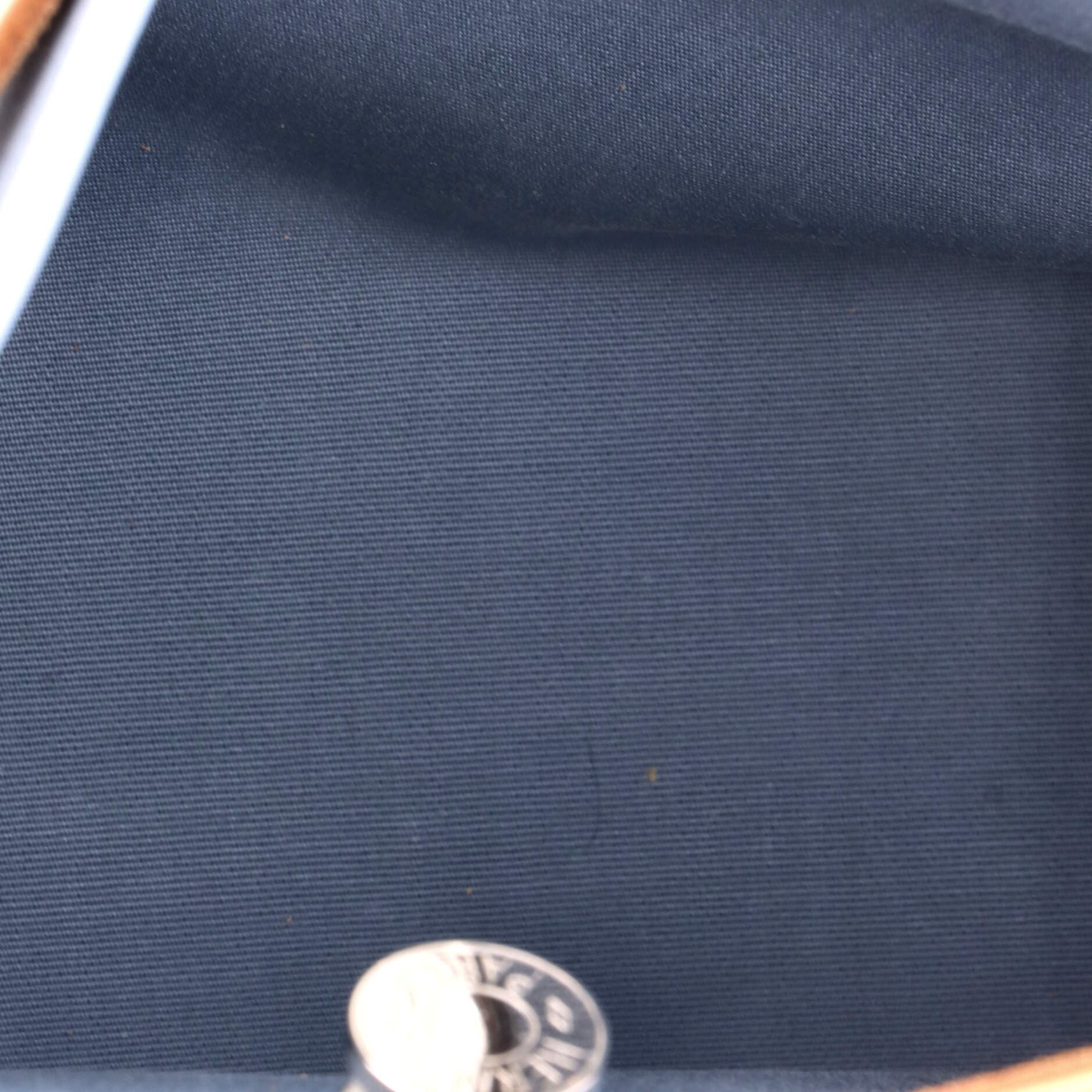 Pre-Owned Hermes Herbag Zip Leather and Toile 31, Alternate, color, Bleu Lin