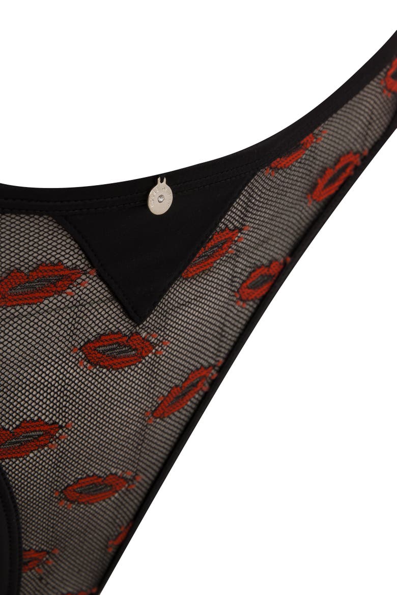 Smooch Smooch Ouvert Panties, Alternate, color, Black