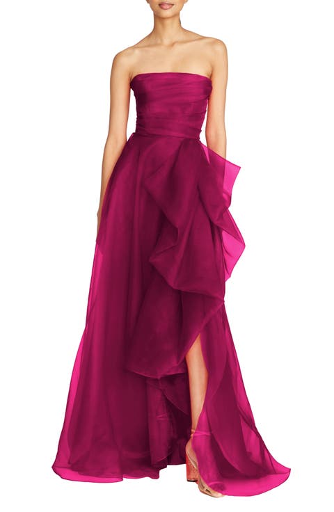 Teresa Strapless Draped Gown