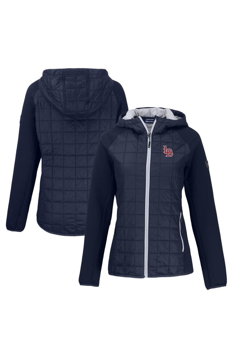 Cutter & Buck Women's Cutter & Buck  Navy Louisville Bats Rainier Primaloft Eco Raglan Full-Zip Hybrid Jacket, Alternate, color, Navy