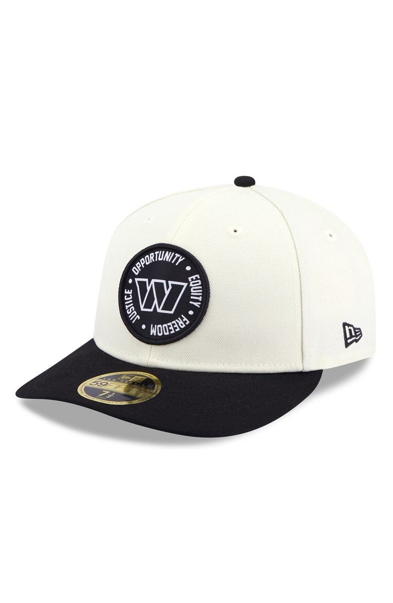 New Era Men's New Era Cream/Black Washington Commanders 2022 Inspire Change 59FIFTY Low Profile Fitted Hat, Main, color,