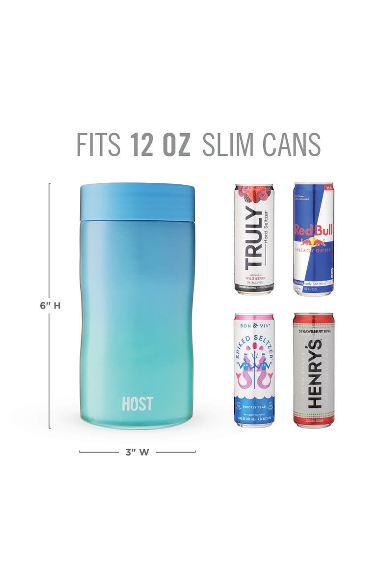 Stay-Chill Slim Can Cooler, Alternate, color, Lagoon