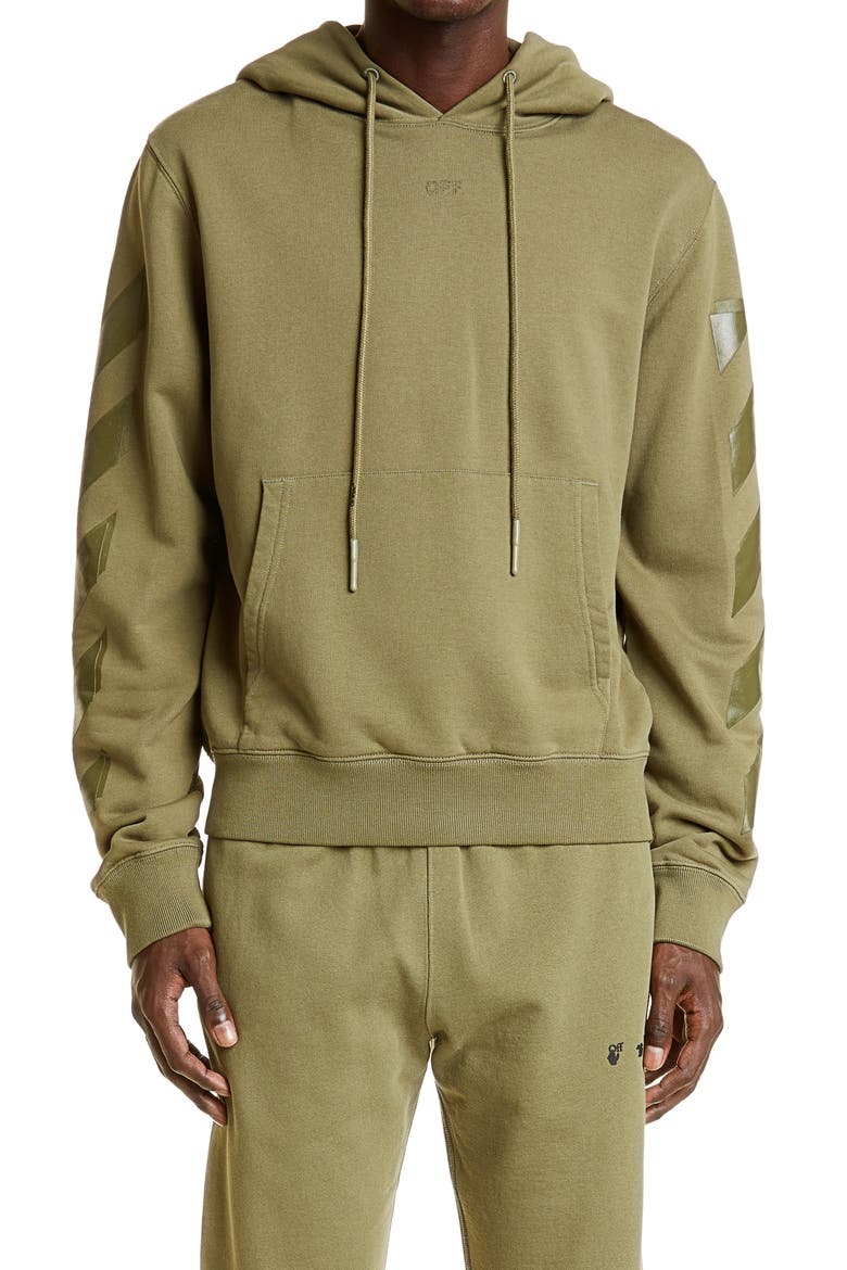 Rubber Arrow Slim Hoodie, Main, color, GREEN GREEN