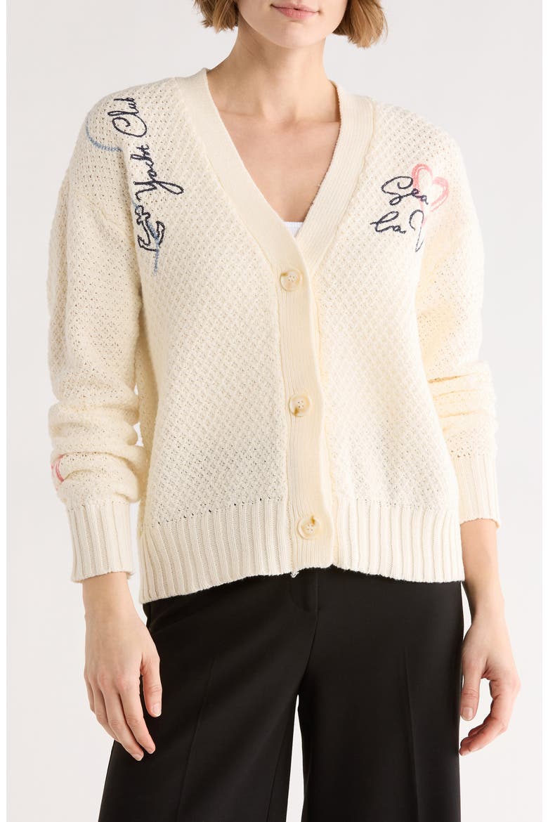 Sea La Vie Cardigan Sweater, Main, color, CREAM