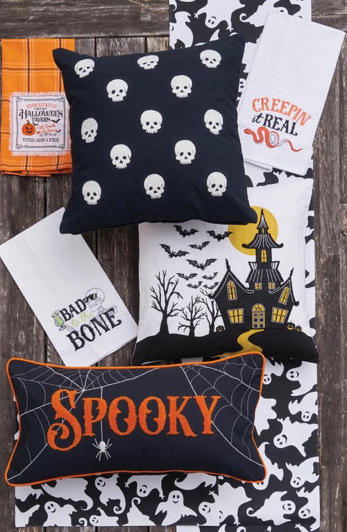 C & F Home C&f Home Halloween Skulls Accent Throw Pillow, 18" X 18" In Blue