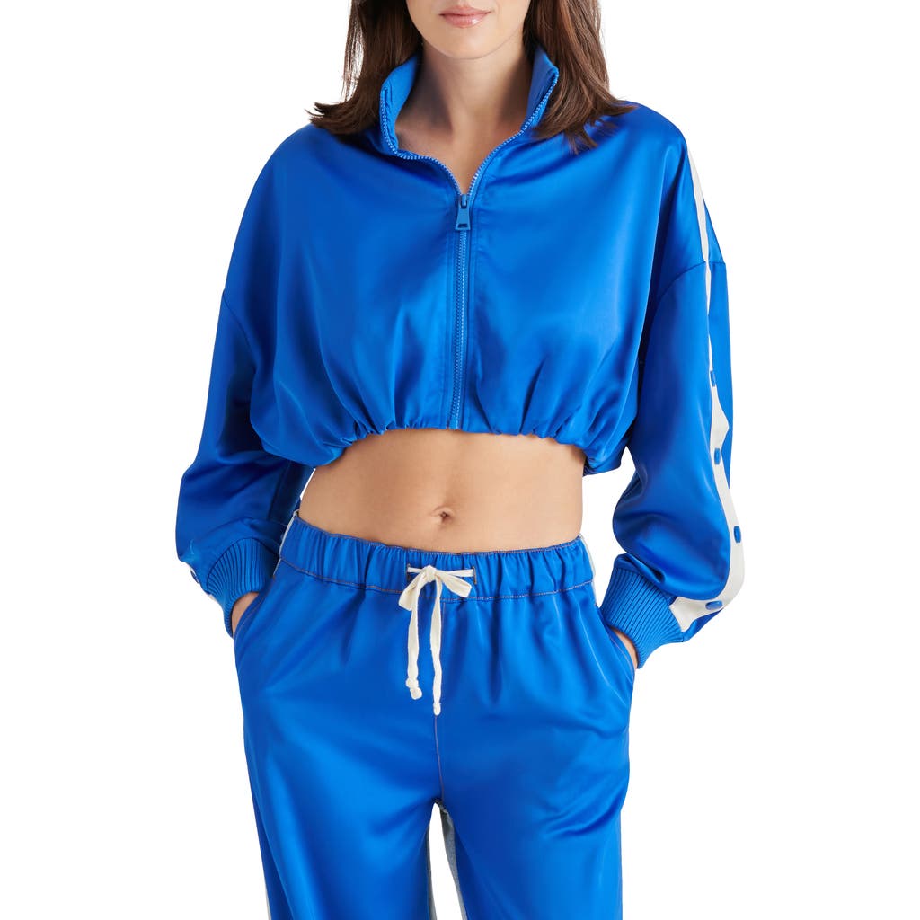 Steve Madden Beckham Crop Jacket In Blue