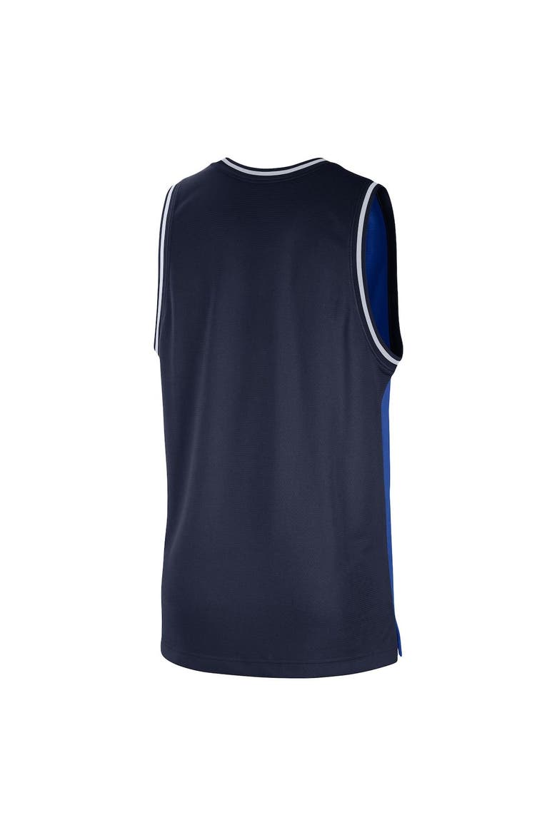 Men's Nike Blue/Navy Dallas Mavericks Courtside Versus Force Split DNA Performance Mesh Tank Top, Alternate, color, Blue