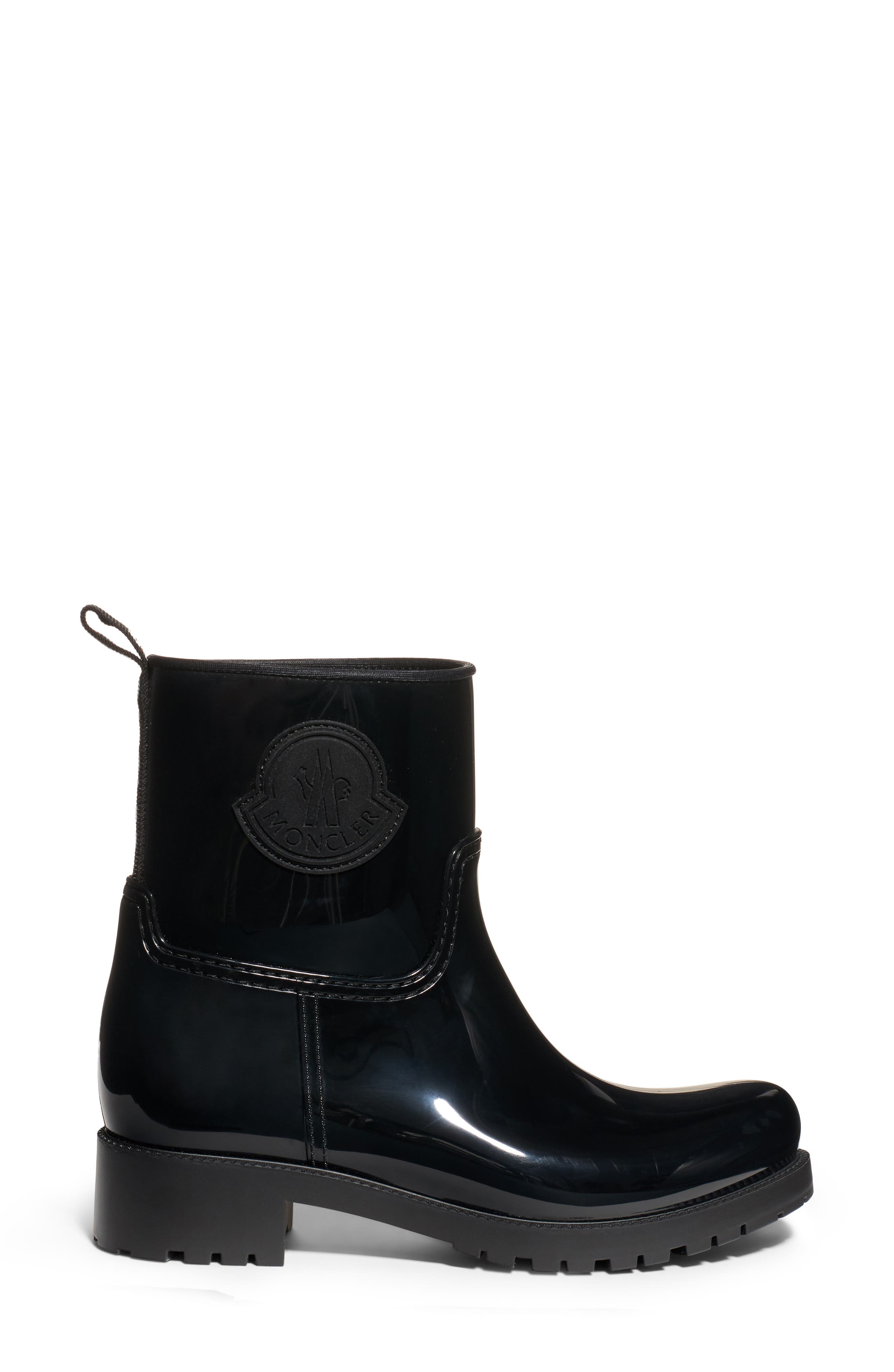 Moncler Ginette Logo Waterproof Rain Boot, Alternate, color, 