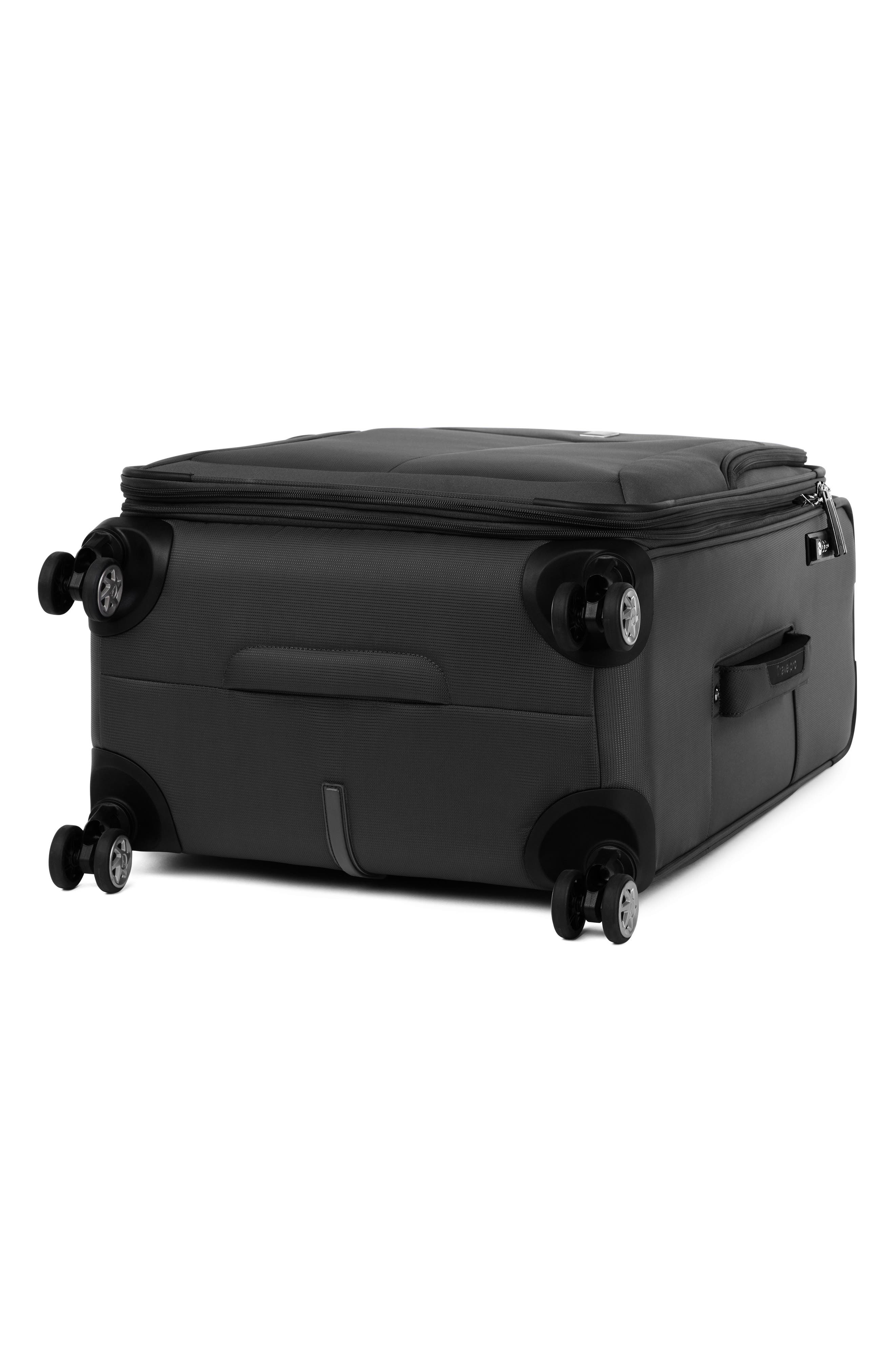 TRAVELPRO WAB6 Medium Checked Expandable Softside Spinner Luggage, Alternate, color, Black