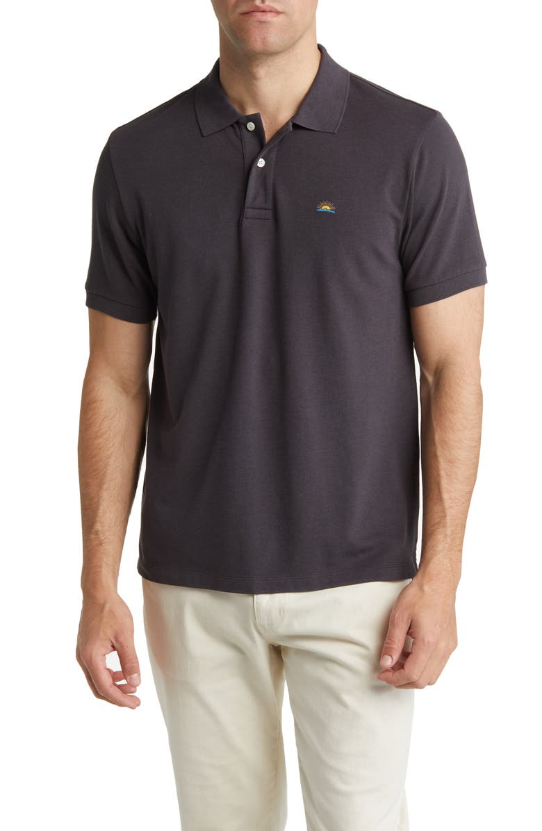 Faherty Sunwashed Piqué Polo Shirt, Main, color, 
