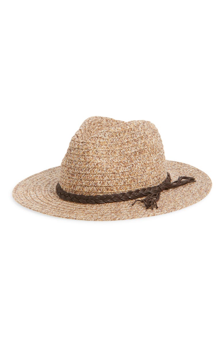 Packable Panama Hat, Main, color, TAN- BROWN