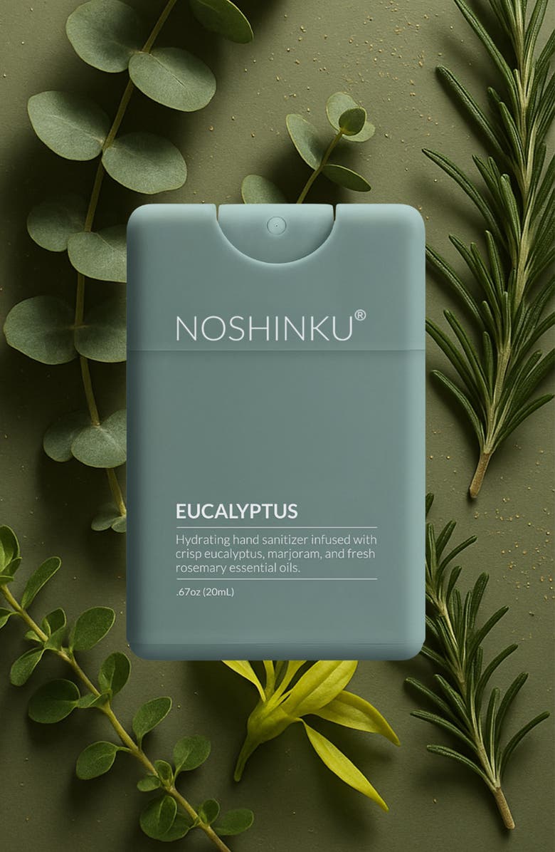 NOSHINKU Refillable Rejuvenating Travel Size Hand Sanitizer, Alternate, color, Eucalyptus