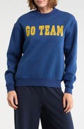 90 DEGREE BY REFLEX Varsity Vault Fleece Graphic Sweatshirt