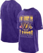 New Era Men's New Era Purple Los Angeles Lakers Old School Sport Vintage Wash T-Shirt
