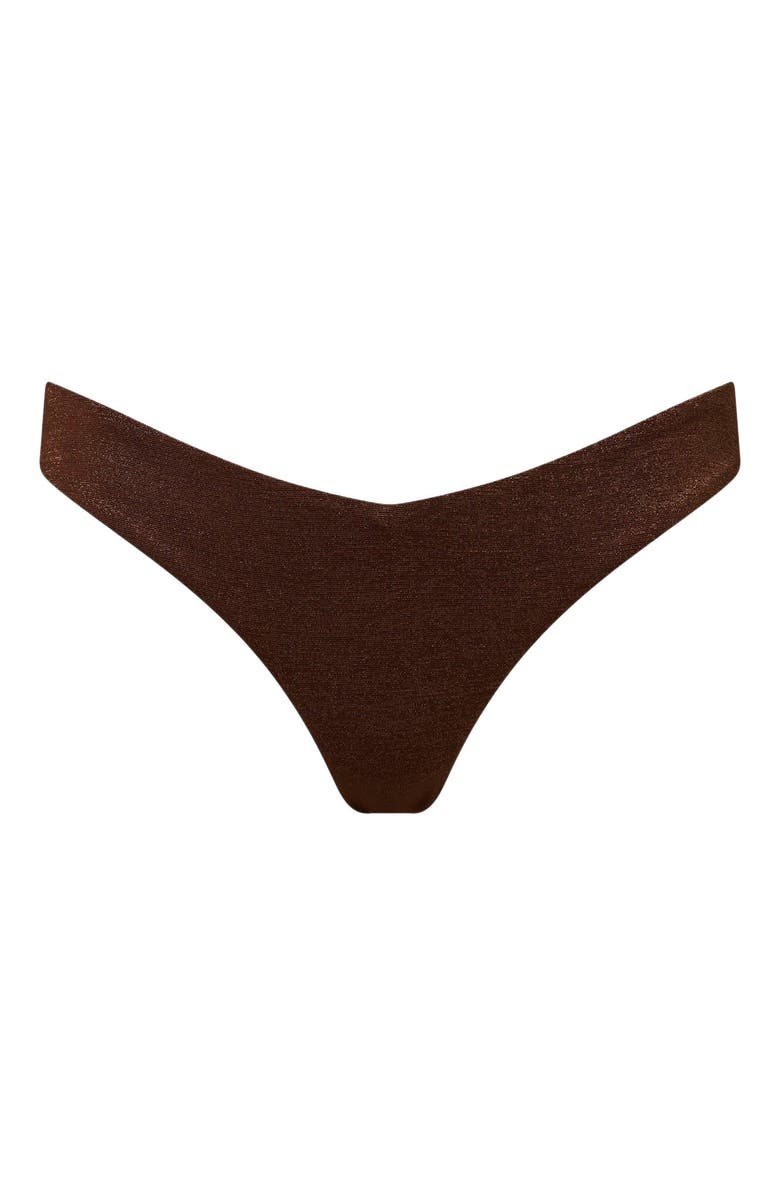 Onia Chiara Mid-Rise Bikini Bottom, Alternate, color, Hickory
